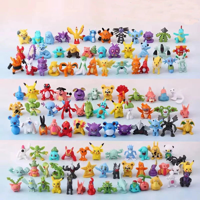 144-24 pz Pokemon Action Figure 2-3CM non ripetere Mini Figure modello giocattolo Pikachu Anime bambini raccolgono bambole regali di compleanno