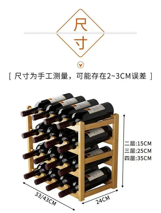 Red WineRack decorazione griglia per uso domestico espositore per vino tavolo creativo portabottiglie per vino semplice armadietto per vino assemblare StorageRack