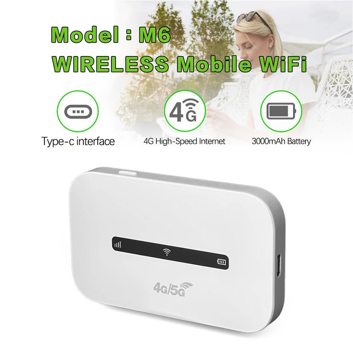 Hotspot WiFi portatile 4G LTE 3000mAh 150Mbps Hotspot Mobile tascabile con Slot per SIM Card Modem Router per viaggi in auto per l'home Office