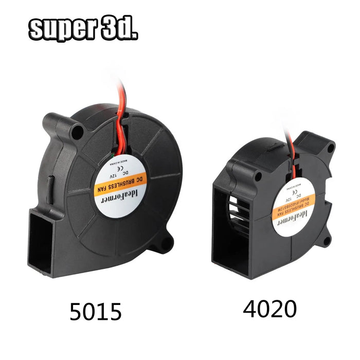 5015/4010/4020 12V e 24V Ventola Turbo di raffreddamento Parti della stampante 3D senza spazzole 2Pin per estrusore DC Cooler Ventilatore Ventole di plastica envio gratis