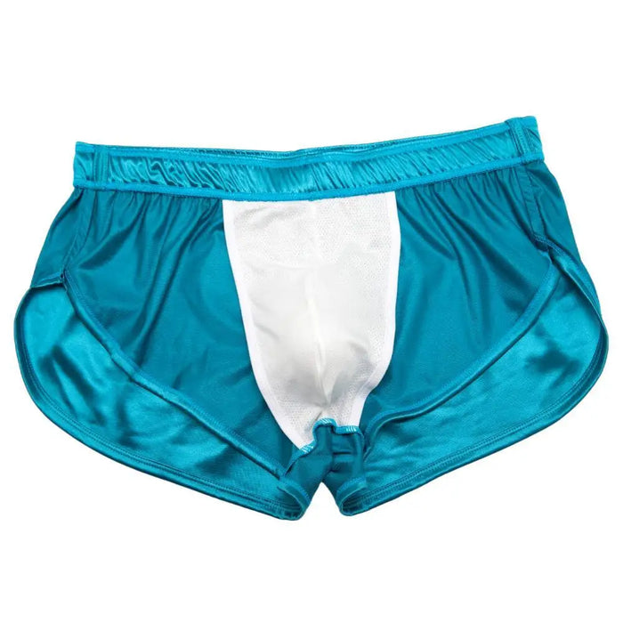 Pantaloncini Boxer pigiama Sexy da uomo intimo di seta liscia pantaloni da notte da uomo pantaloncini da salotto Homewear mutandine maschili Boxer