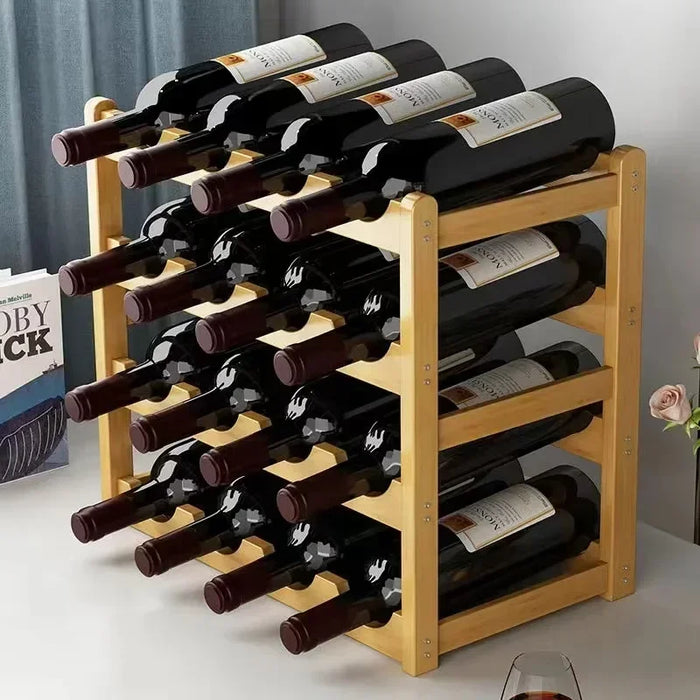 Red WineRack decorazione griglia per uso domestico espositore per vino tavolo creativo portabottiglie per vino semplice armadietto per vino assemblare StorageRack