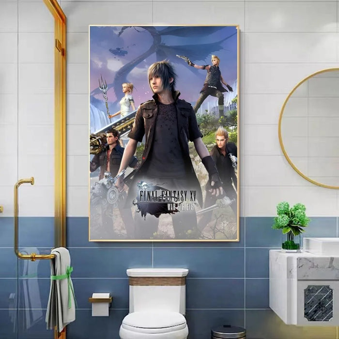 Videogiochi popolari FINAL FANTASY Poster Sticky HD Quality Wall Art Poster retrò per la casa Kawaii Room Decor