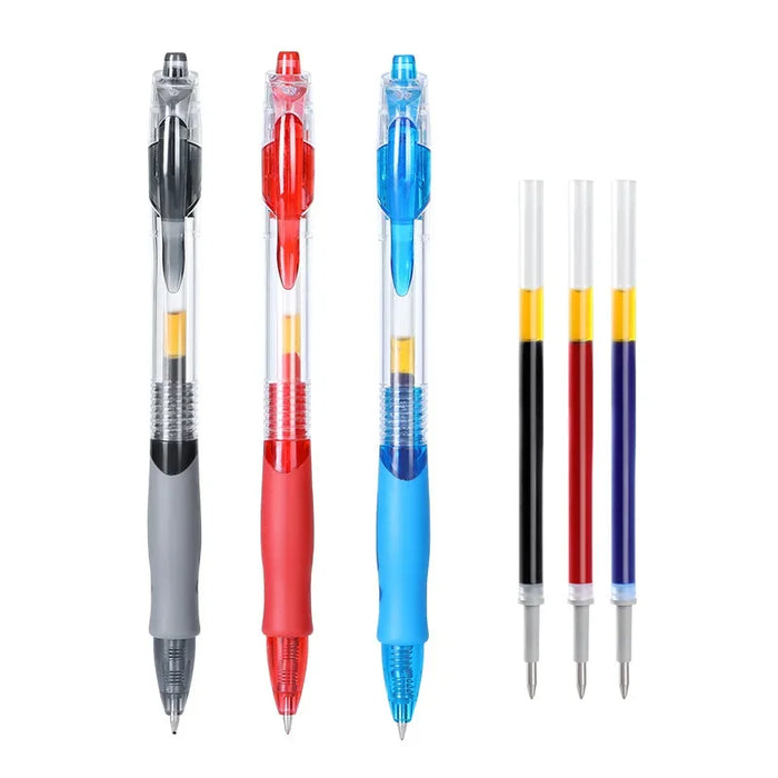 Set di penne in Gel retrattili 13/30 pezzi sfera a inchiostro nero/rosso/blu per ricariche di scrittura accessori per ufficio materiale scolastico cancelleria