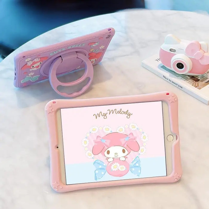 Cartoon Cute My Melody Stand Tablet Case per Samsung Galaxy Tab A8 X200 X205 10.5 S6 Lite S9 Plus A7 S7 rotazione Cover