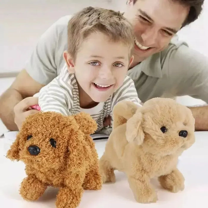 Realistico peluche simulazione cane intelligente giocattolo per bambini può camminare e chiamare elettrico peluche Robot cane bambino regalo di natale