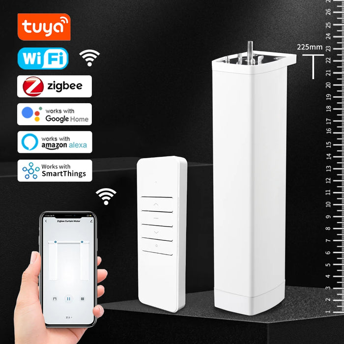 Smart Tuya Wifi/Zigbee motore elettrico per tapparelle con telecomando RF controllo APP di dimensioni 22.5CM Alexa Google Assistant SmartThings