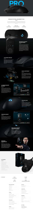 Logitech G PRO X Mouse da gioco Wireless SUPERLIGHT sensore HERO 25K ultraleggero 25600 DPI 5 pulsanti programmabili per PC/Mac