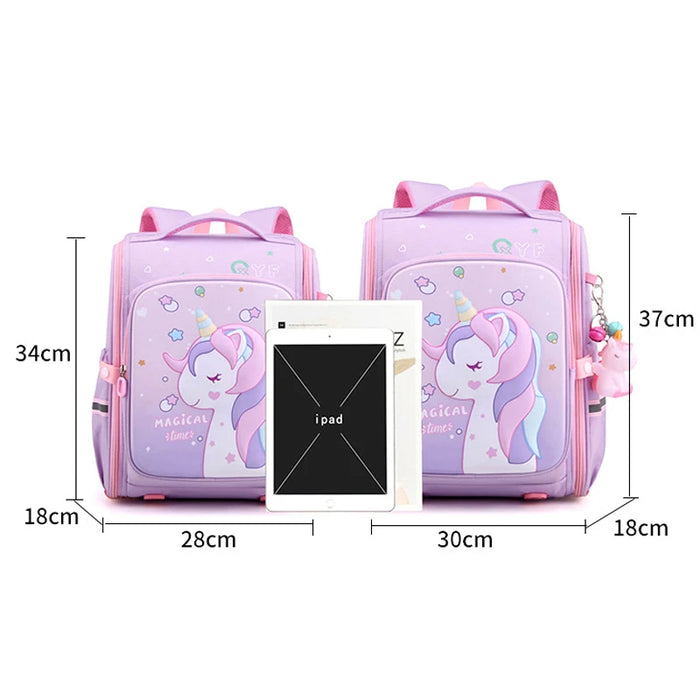 New Girl School Bags bambino Pink Unicorn Printing zaini scuola materna studente Cute Girls zainetto per bambini impermeabile Kid