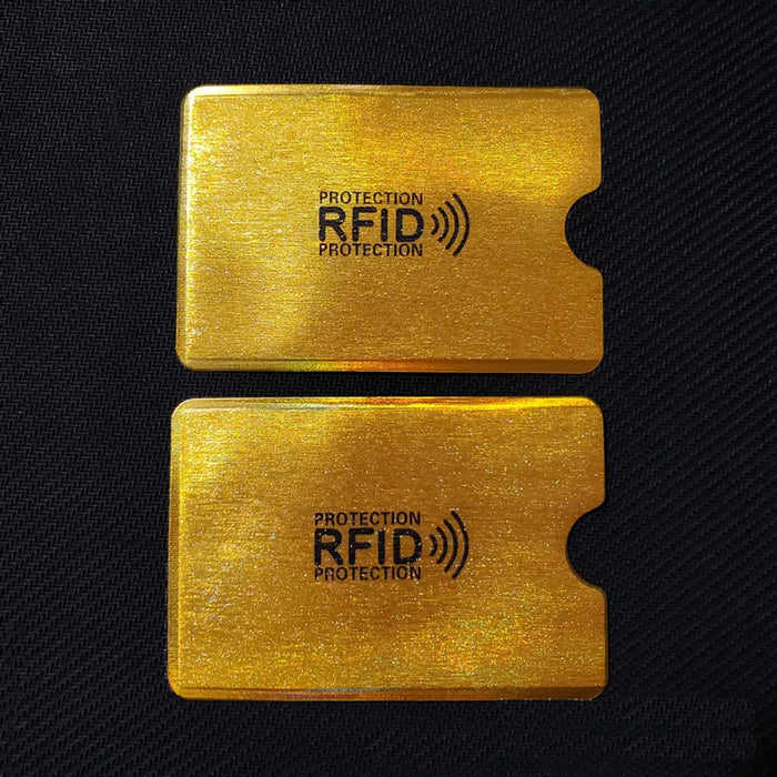 Porta carte di credito portatile anti-scansione da 10 pezzi Porta carte di credito NFC RFID Porta carte di credito portatile in foglio di alluminio antimagnetico