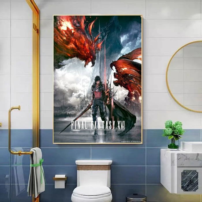 Videogiochi popolari FINAL FANTASY Poster Sticky HD Quality Wall Art Poster retrò per la casa Kawaii Room Decor