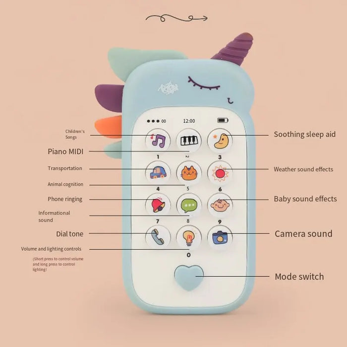 Baby Phone Music Toy Sound Machine Kids Infant Early Educational Mobile Phone Gift