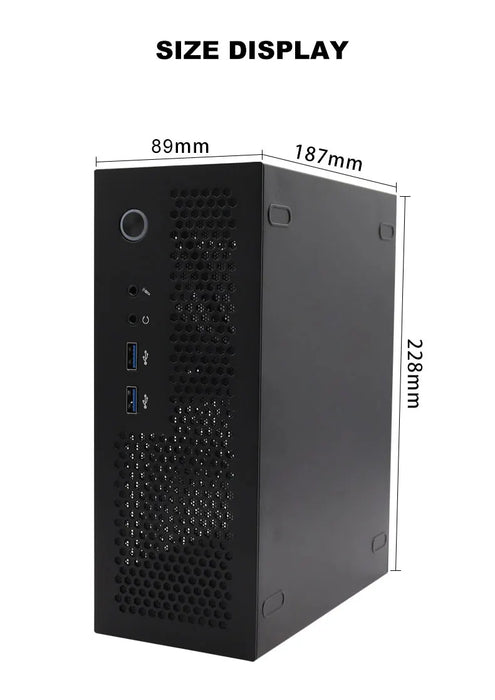 HTPC Computer Case Mini ITX Gaming PC Chassis Desktop Chassis USB3.0 Computer Case Home Computer Case nero e argento