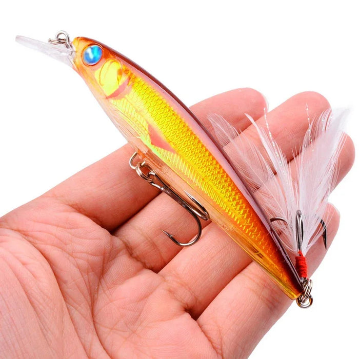 1 PZ Laser Minnow Richiamo di Pesca 11 CM 13G pesca ganci pesce wobbler affrontare crankbait artificiale giappone esca dura swimbait