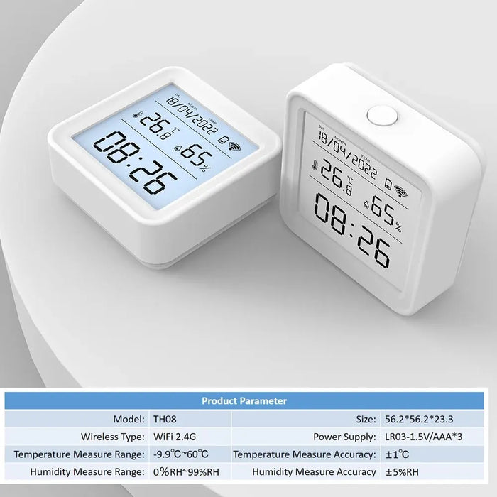 Tuya nuovo sensore di umidità della temperatura WiFi Smart Life retroilluminazione igrometro sensore termometro supporto Alexa Google Home Assistant