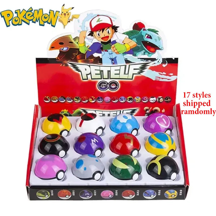 Pokemon Figura 12 pz/set Pikachu Pokeball Action Figure Cartoon Anime Kawaii Doll Poke Ball Collection Regali Di Compleanno Per Bambini