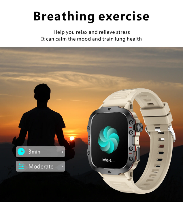 2024 nuovo per Xiaomi Military Smart Watch Men IP68 5ATM Outdoor Sports Fitness Tracker Health Monitor 1.96 "BT Call Smartwatch