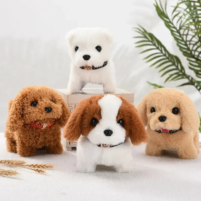 Realistico peluche simulazione cane intelligente giocattolo per bambini può camminare e chiamare elettrico peluche Robot cane bambino regalo di natale