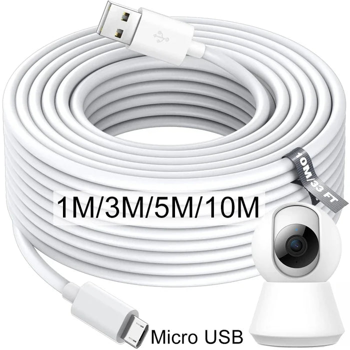 Cavo dati di ricarica rapida Micro USB Extra lungo 1m-10m per Samsung Xiaomi telefoni Android Monitor della fotocamera cavo dati della banca di alimentazione