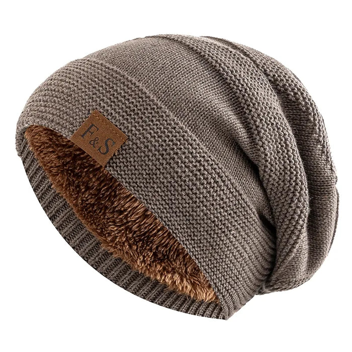 Nuovi cappelli invernali Slouchy Unisex aggiungono cappelli lavorati a maglia invernali foderati in pelliccia da uomo e da donna