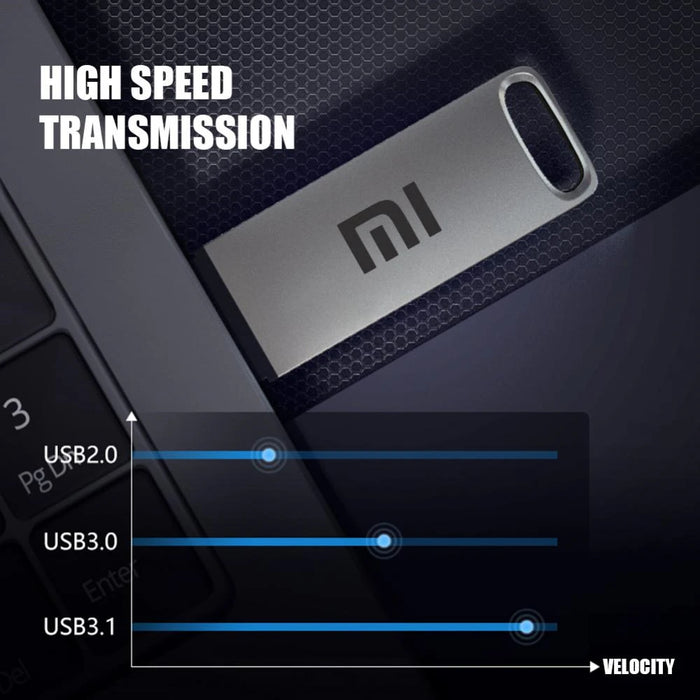 Nuovo 1TB 2TB Xiaomi Metal Flash Drive Thumbdrive Pendrive 256GB 512GB impermeabile U Disk portachiavi possono essere fissati Memoria Usb