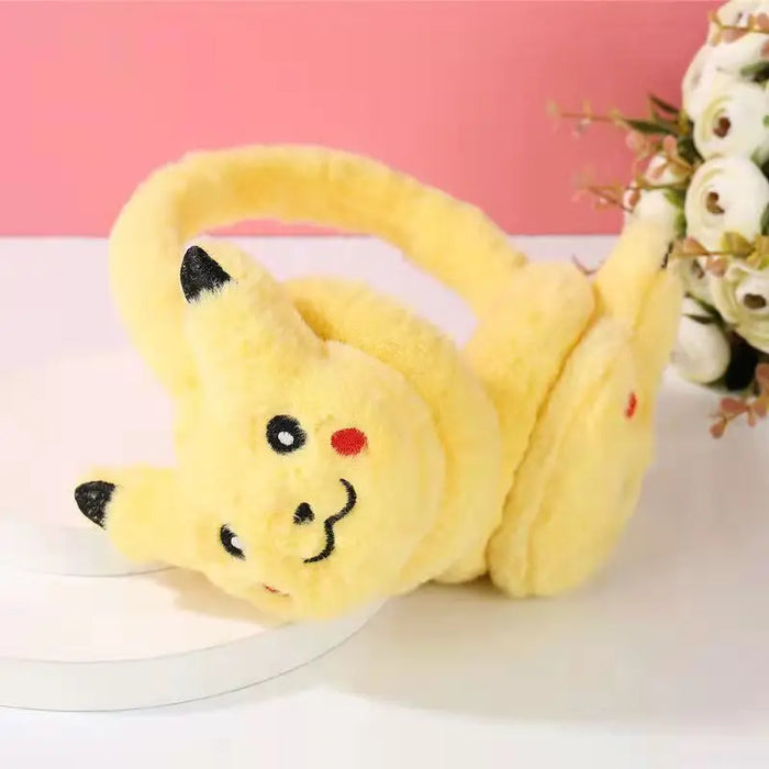 Pikachu peluche paraorecchie carino morbido Anime Cartoon paraorecchie peluche inverno caldo paraorecchie cuffie per bambini di oltre 6 anni adulto