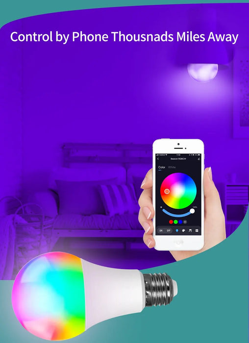 Tuya Smart Bulb E27 APP Control Bluetooth dimmerabile lampadina a LED lampada RGB 85-265V decorazione camera da letto illuminazione per feste Smart Life