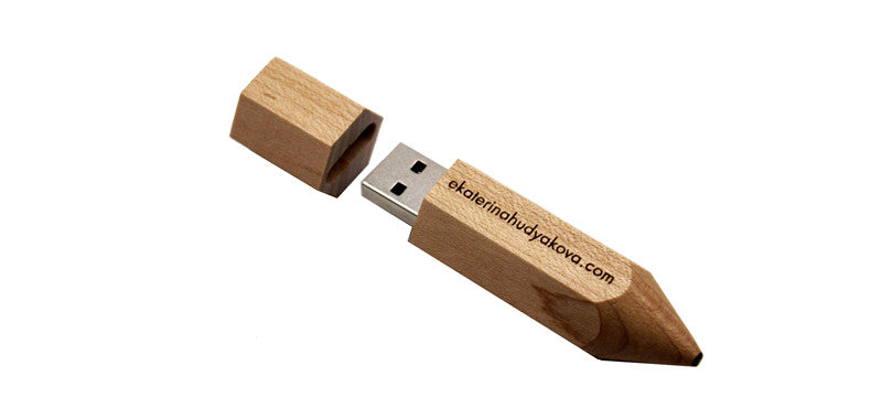 Chiavetta USB con matita in legno Logo personalizzato gratuito Pen Drive Legno d'acero Memory Stick con capacità reale 64 GB/32 GB/16 GB/8G/4G Disco U regalo