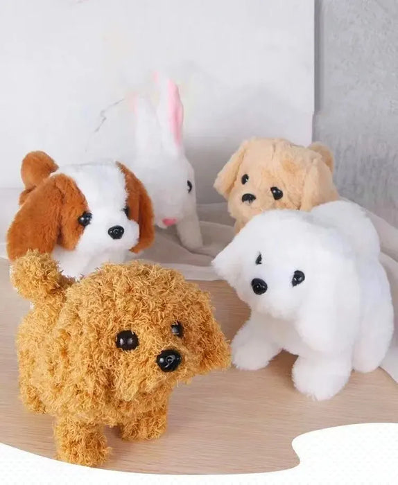 Realistico peluche simulazione cane intelligente giocattolo per bambini può camminare e chiamare elettrico peluche Robot cane bambino regalo di natale