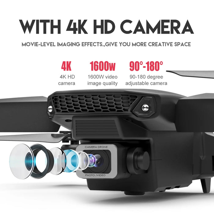 2024 E88Pro RC Drone 4K Professinal con 1080P grandangolare HD Camera pieghevole elicottero WIFI FPV altezza tenere giocattolo regalo