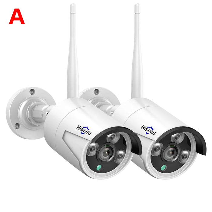 Telecamera IP Wireless Hiseeu 1536P obiettivo 3.6mm telecamera WiFi di sicurezza impermeabile per kit di sistemi CCTV Wireless Hiseeu IP Pro APP View