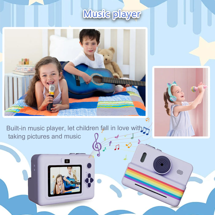 Fotocamera digitale per bambini per la fotografia Mini stampante portatile termica stampa istantanea foto fotocamera per bambini 2.8 pollici HD Video Toy Gifts