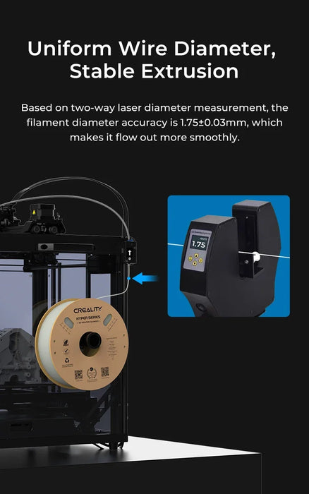 Filamento CREALITY PLA 1,75 mm 1 kg Migliore fluidità Raffreddamento più rapido Materiali per stampante 3D ad alta precisione Serie Hyper per stampante FDM