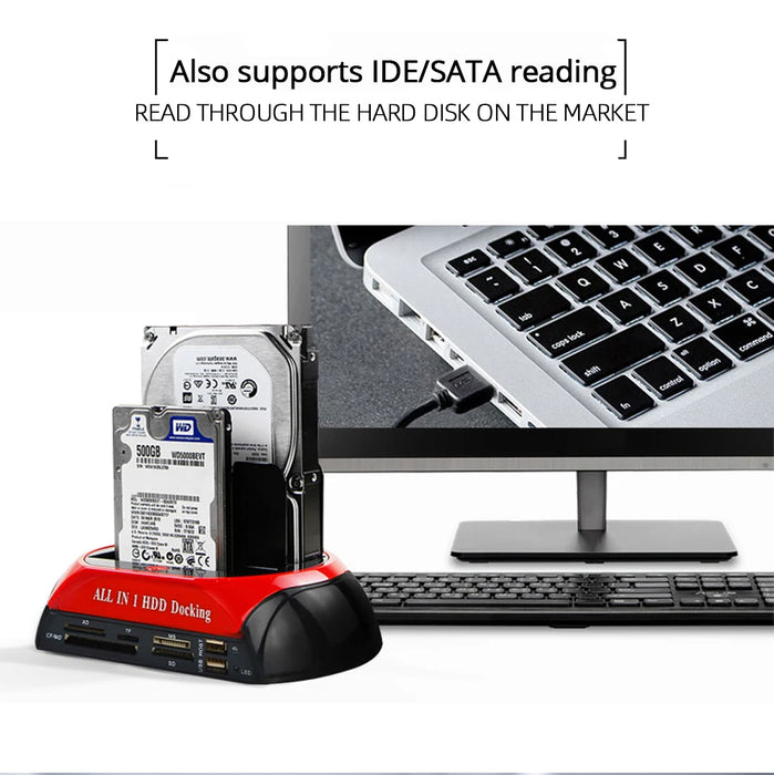 TISHRIC IDE SATA Dual All In 1 Hd/HDD Dock/Docking Station Hard Disk/Drive Hdd 2.5 3.5 Reader custodia esterna Usb EU Box