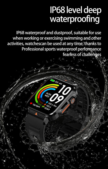 LIGE Smartwatch schermo da 1.95 pollici monitoraggio della salute orologi IP68 impermeabile Sport Fitness Smart Watch per uomo donna Reloj Hombre