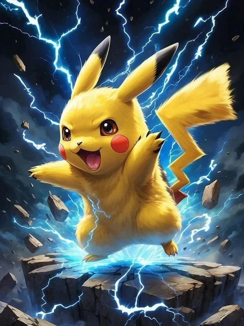 Simpatico gioco Pokemon Pikachu pittura artistica con diamanti simpatico ratto animale domestico trapani completi mosaico punto croce fai da te artigianato decorazioni per la casa regalo