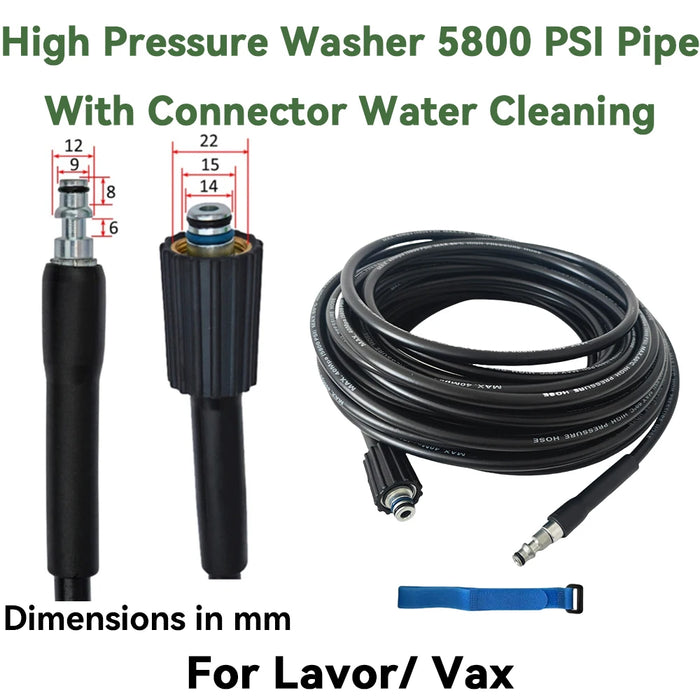 Idropulitrice tubo da 5800 PSI con connettore tubo di prolunga per la pulizia dell'acqua M22-14 e 15 per lavabo/Vax