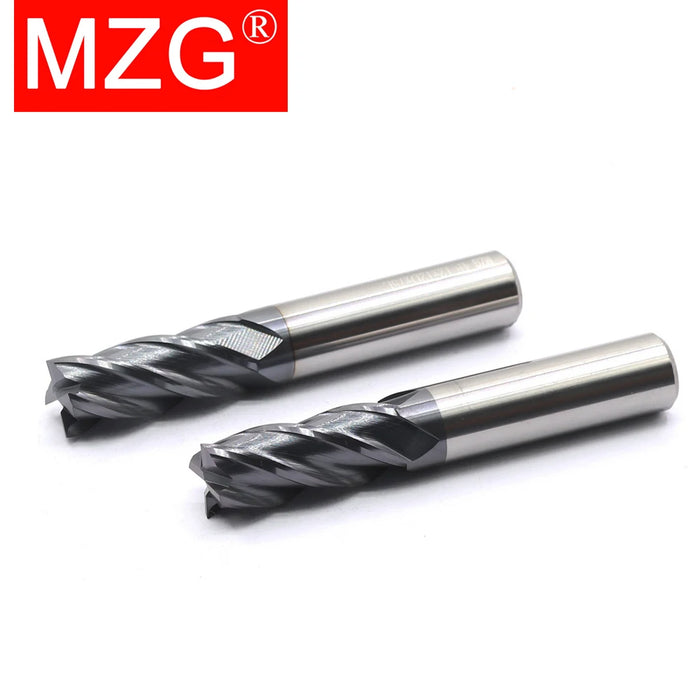 MZG 4 flauto HRC50 taglio 4mm 5mm 6mm 8mm 12mm utensile in metallo duro fresa Cnc per metallo acciaio al tungsteno CNC Maching End mill