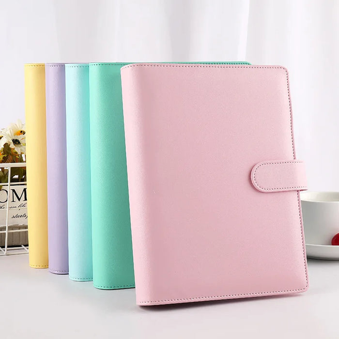 Amaretto Color A6/A5 PU Leather raccoglitore fai da te copertina del taccuino diario Agenda Planner copertina di carta cancelleria scolastica