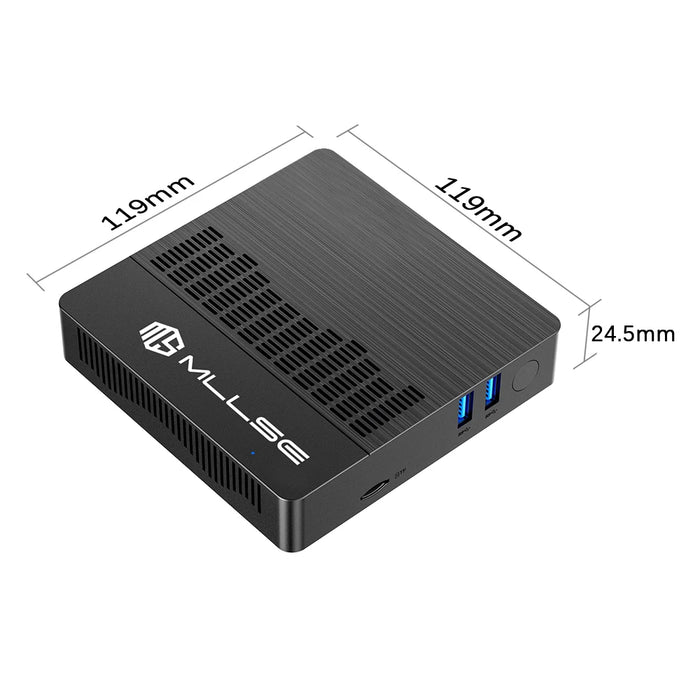 MLLSE Mini PC M2 Air Intel Gemini Lake N4000 Windows 11 6GB RAM 128GB ROM Dual-Band WiFi Bluetooth USB Mini Computer