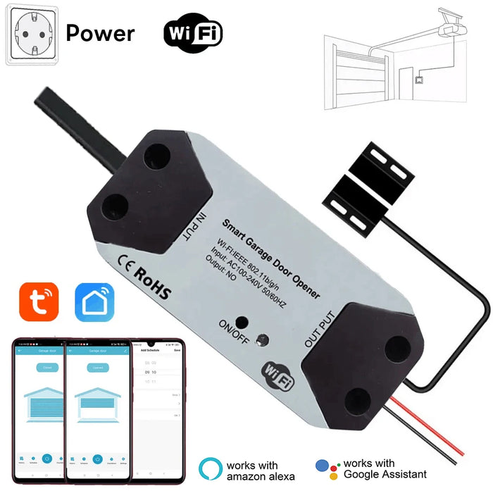 Tuya WiFi Switch Controller per porte da Garage apriporta intelligente funziona con Alexa Google Home Smart Life Tuya APP Control nessun Hub richiesto