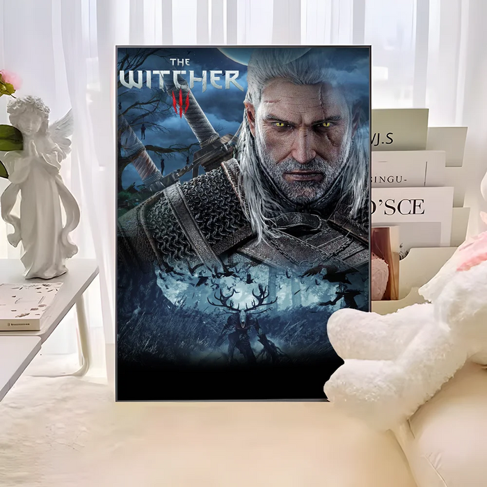 T-The W-witcher 3 Game poster Vintage Sticky Whitepaper Prints poster opere d'arte poster adesivi murali