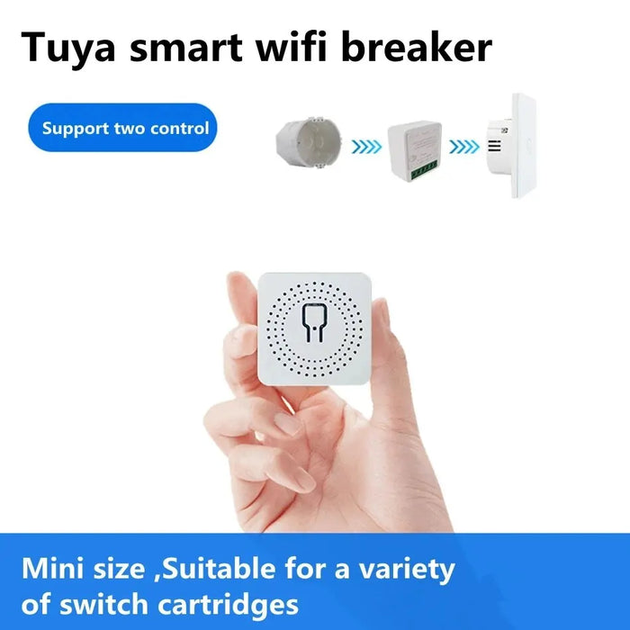 Tuya Mini 16A WiFi Switch Smart Life App controllo a 2 vie Smart Home Automation Module Interruptor funziona per Alexa Google Home