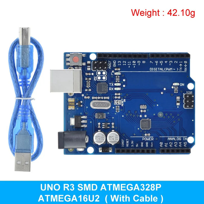 Intelligente Elettronica Scheda di Sviluppo ONU R3 MEGA328P ATMEGA16U2 Senza Cavo USB per arduino Diy Starter Kit