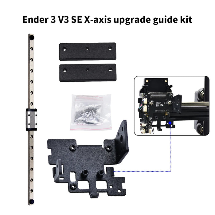 Ender3 S1/PRO/Ender 3 v2/Ender 3 v3 SE kit di aggiornamento stampante 3d kit di aggiornamento binario lineare a doppio asse Y kit di aggiornamento asse X con staffa