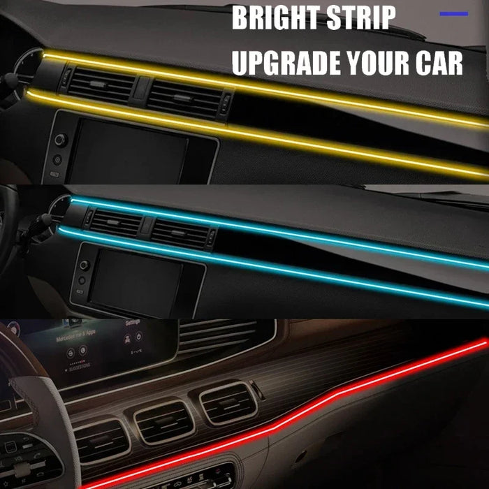 1/2/3/4/5M RGB Car Interior Ambient LED Light Strip invisibile USB fibra ottica Atmosphere Lamp support APP Control