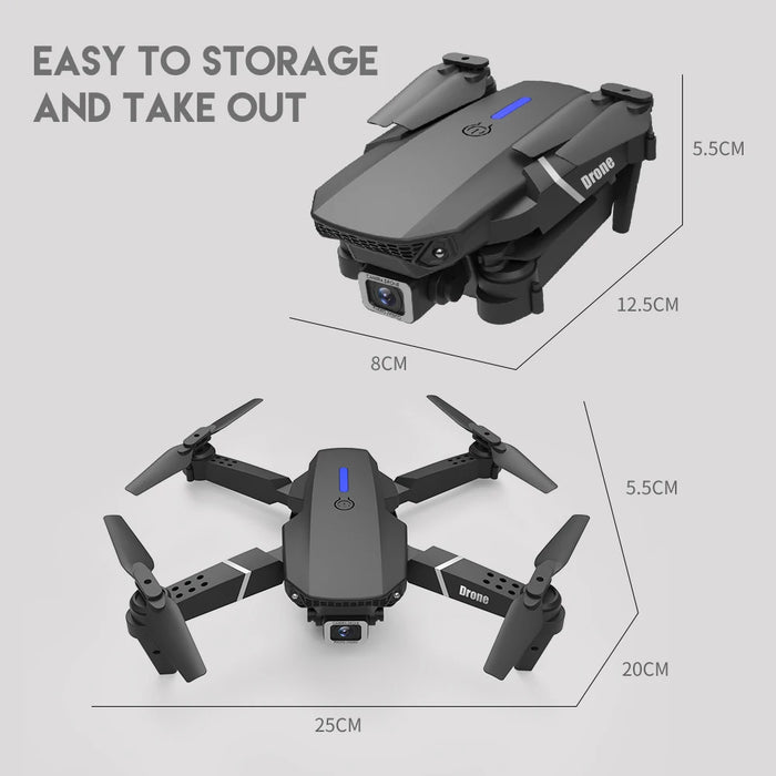 2024 E88Pro RC Drone 4K Professinal con 1080P grandangolare HD Camera pieghevole elicottero WIFI FPV altezza tenere giocattolo regalo