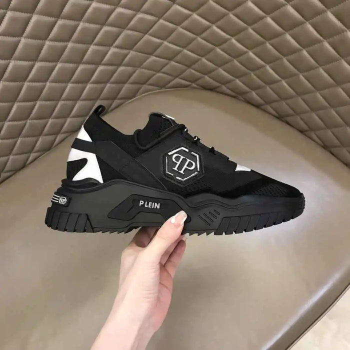 2024Philipp Plein nuove scarpe sportive da uomo, Design classico e semplice moda atmosfera elegante, pelle bovina superiore con tessitura volante P