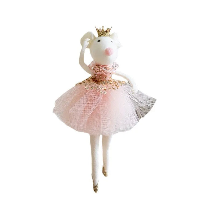 Nuovo natale Mouse bambola ciondolo ragazza balletto angelo albero di natale ciondolo peluche appeso decorazione di natale Charms regali di capodanno