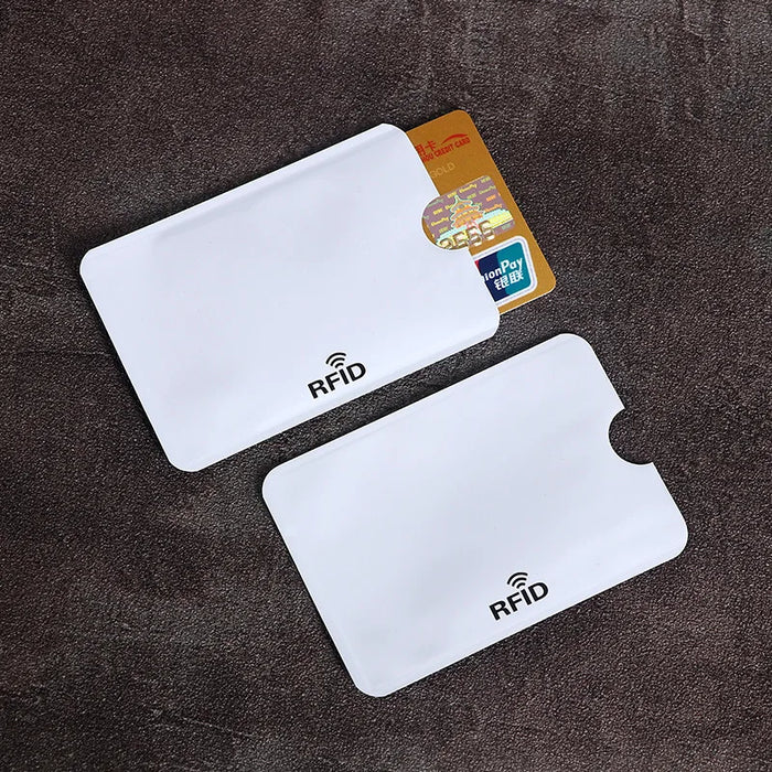 Porta carte di credito portatile anti-scansione da 10 pezzi Porta carte di credito NFC RFID Porta carte di credito portatile in foglio di alluminio antimagnetico